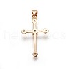 Brass Micro Pave Cubic Zirconia Pendants ZIRC-O027-06G-2