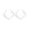 Heart 304 Stainless Steel Hoop Earrings for Women EJEW-A125-36S-4