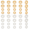   40Pcs 4 Style Eco-Friendly Rack Plating Brass Beads KK-PH0006-20-1