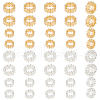   40Pcs 4 Style Eco-Friendly Rack Plating Brass Beads KK-PH0006-20-1