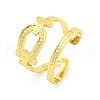 304 Stainless Steel Horseshoe Open Cuff Rings for Women RJEW-G321-14G-1