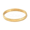 Ion Plating(IP) 304 Stainless Steel Textured Bangles BJEW-F464-13G-1