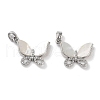 Brass Micro Pave Clear Cubic Zirconia Pendants KK-B102-18P-1