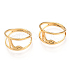 Ion Plating(IP) 304 Stainless Steel High-Heeled Shoes Adjustable Ring for Women RJEW-T027-07G-2