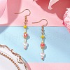 ABS Imitation Pearl & Glass Dangle Earrings EJEW-JE06278-1
