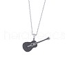 Guitar 667 Stainless Steel with Alloy Pendant Necklaces FS-WGCE0ED-02-2