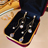 Imitation Pearl Tassel Dangle Earrings DX8372-7-1