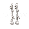 Brass Micro Pave Clear Cubic Zirconia Pendants KK-Z112-27P-1