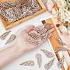 SUNNYCLUE 80Pcs 4 Styles Unfinished Wood Filigree Joiners Links WOOD-SC0001-67-3