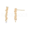 Brass Stud Earring Findings X-KK-G432-24G-3