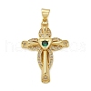 Brass Micro Pave Cubic Zirconia Pendants KK-M319-26G-06-1