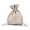 Cotton Cloth Packing Pouches Drawstring Bags ABAG-R011-7X9-01-3