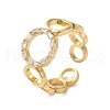 Cubic Zirconia Hollow Out Ring Open Cuff Ring KK-O142-55G-3