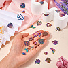24Pcs 12 Style Rainbow Color Alloy Pendants FIND-TA0003-91-6