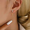 Fashionable Classic Versatile Rainbow with Round Stainless Steel Stud Earrings NE2607-3
