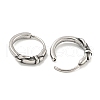 316 Surgical Stainless Steel Hoop Earrings EJEW-D096-13A-AS-2
