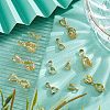 SUPERFINDINGS 48Pcs 8 Style Brass Ice Pick Pinch Bails KK-FH0003-64-5