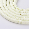 Flat Round Handmade Polymer Clay Beads CLAY-R067-8.0mm-21-3
