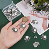   DIY Blank Dome Elephant Pendant Making Kit DIY-PH0013-41-3