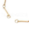 304 Stainless Steel Cuboid Bar Link Chain Bracelet Making AJEW-JB01319-01-2