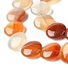 Flat Round Gemstone Natural Red Agate Stone Beads Strands G-S110-14mm-03-4