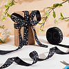   25 Yards Polyester Star Print Grosgrain Ribbon OCOR-PH0004-09-5