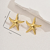 Stylish Stainless Steel Starfish Stud Earrings ZQ5890-3