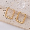 Elegant French Retro Minimalist Stainless Steel Oval Hoop Earrings UN1737-1
