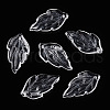 Transparent Glass Petal Beads GLAA-N001-18-1