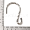 304 Stainless Steel S-Hook Clasp STAS-C085-03M-P-3