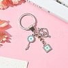 Alloy Enamel & Rhinestone Keychain KEYC-YW00074-04-1