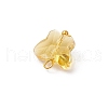 7Pcs Glass Butterfly Charms PALLOY-JF03227-03-5