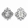 Tibetan Style Alloy Pendant Cabochon Settings TIBE-Q073-72AS-2