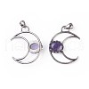 Natural Amethyst Pendants G-F639-07B-1