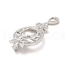 Brass Clear Cubic Zirconia Pendants KK-I695-064P-3