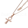 Ion Plating(IP) 304 Stainless Steel Cable Chain Necklaces NJEW-G081-07-2
