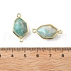 Natural Amazonite Faceted Connector Charms G-H323-05G-03-3