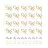 DICOSMETIC 16Pcs Bowknot Brass Stud Earrings DIY-DC0002-19-8