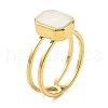 304 Stainless Steel Enamel Open Cuff Rings for Women RJEW-F166-55G-01-1