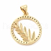 Rack Plating Brass Micro Pave Cubic Zirconia Pendants KK-B057-05G-01-2