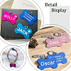 SOFPLATE 40Pcs 5 Colors Pet Aluminium Pendants FIND-SP0002-44-6