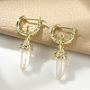 Natural Quartz Crystal Hoop Earrings EJEW-P306-01G-08-1