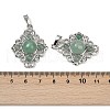Natural Green Aventurine Pendants G-Z077-01P-08-3