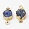 Electroplated Natural & Dyed Druzy Agate Links connectors G-N0168-014B-03-1