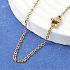 304 Stainless Steel Cable Chain Necklace Making STAS-P045-09G-1