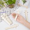 Gorgecraft 40 pcs 2 Styles Wooden Decorate Plate WOOD-GF0001-56-3