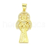 Rack Plating Brass Micro Pave Clear Cubic Zirconia Pendants KK-B091-30G-05-1