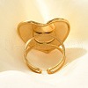 304 Stainless Steel Open Cuff Rings for Women STAS-Z108-05G-04-2