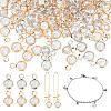 HOBBIESAY 120Pcs 2 Colors Brass Micro Pave Cubic Zirconia Charms FIND-HY0003-62-1