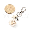 Starfish & Round Synthetic Turquoise Pendant Decorations HJEW-JM03276-02-3